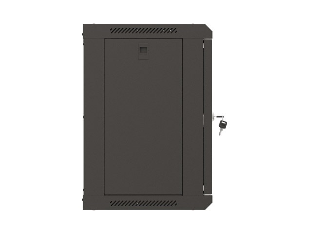 Lanberg WF03-5309-10B 19" 9U SZÉL:540mm MÉLY:350mm MAG:500mm lapraszerelt üvegajtós fekete fali rack szekrény
