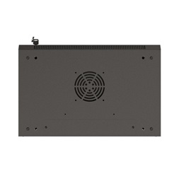 Lanberg WF03-5309-10B 19" 9U SZÉL:540mm MÉLY:350mm MAG:500mm lapraszerelt üvegajtós fekete fali rack szekrény