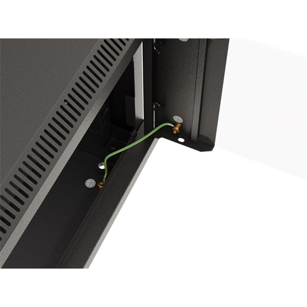 Lanberg WF03-5309-10B 19" 9U SZÉL:540mm MÉLY:350mm MAG:500mm lapraszerelt üvegajtós fekete fali rack szekrény