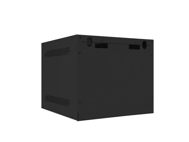 Lanberg WF10-2304-00B 10" 4U SZÉL:280mm MÉLY:310mm MAG:247mm lapraszerelt fémajtós fekete fali rack szekrény