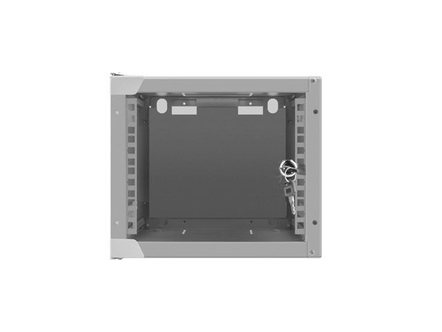 Lanberg WF10-2304-10S 10" 4U SZÉL:280mm MÉLY:310mm MAG:247mm lapraszerelt üvegajtós szürke fali rack szekrény