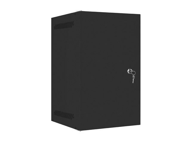 Lanberg WF10-2309-00B 10" 9U SZÉL:280mm MÉLY:310mm MAG:469mm lapraszerelt fémajtós fekete fali rack szekrény