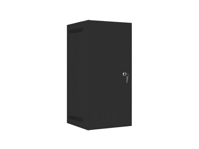 Lanberg WF10-2312-00B 10" 12U SZÉL:280mm MÉLY:310mm MAG:603mm lapraszerelt fémajtós fekete fali rack szekrény