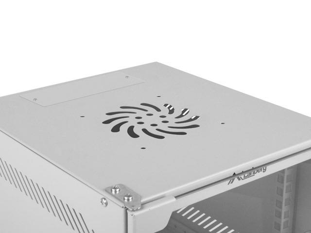 Lanberg WF10-2312-10S 10" 12U SZÉL:280mm MÉLY:310mm MAG:603mm lapraszerelt üvegajtós szürke fali rack szekrény