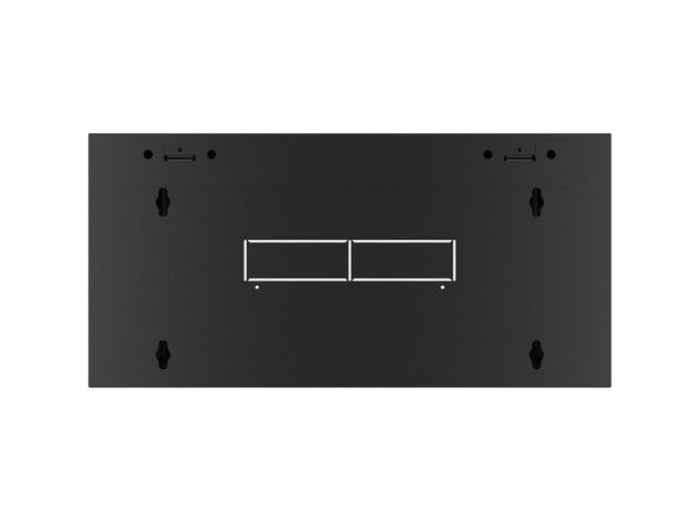 Lanberg WFFA-5604-10B 19" 4U SZÉL:570mm MÉLY:600mm MAG:277mm lapraszerelt üvegajtós fekete fali rack szekrény