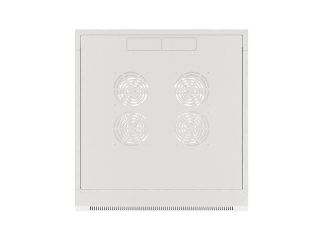 Lanberg WFFA-5604-10S 19" 4U SZÉL:570mm MÉLY:600mm MAG:277mm lapraszerelt üvegajtós szürke fali rack szekrény