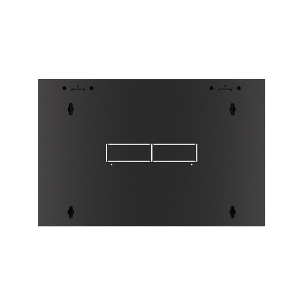 Lanberg WFFA-5606-10B 19" 6U SZÉL:570mm MÉLY:600mm MAG:370mm lapraszerelt üvegajtós fekete fali rack szekrény