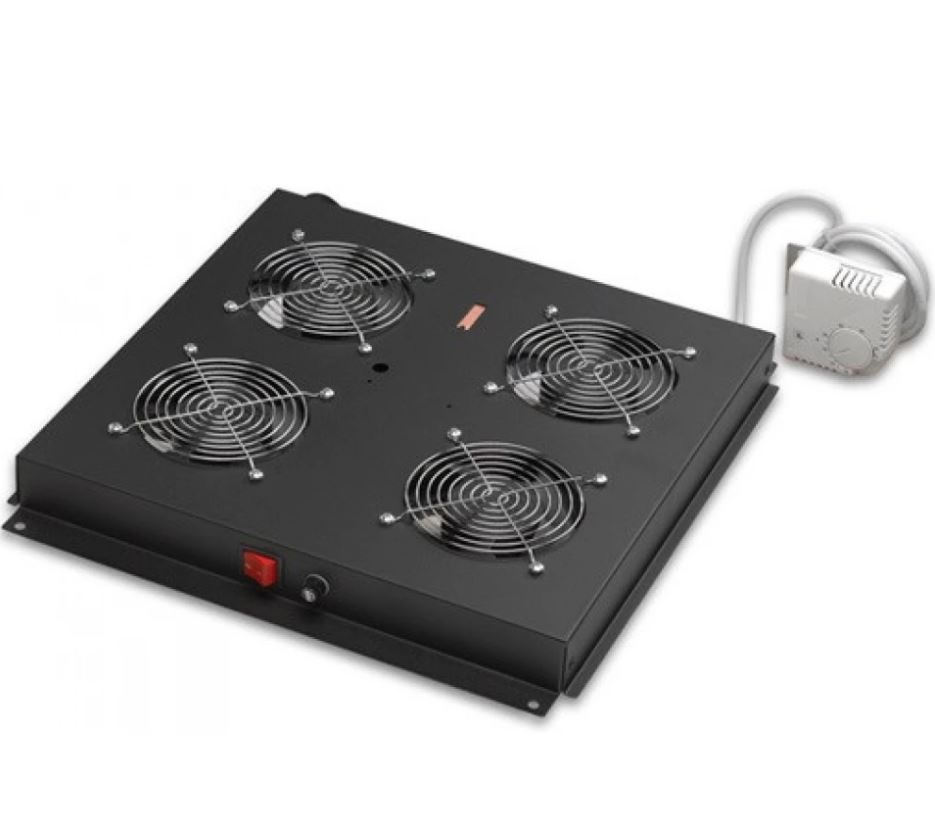 Lande LN-FAN-THD-4FSR-BL 4 modulos fekete ventilátor egység digitális termosztáttal