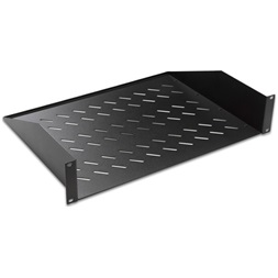 Lande LN-RAF-RMO-2U35-BL 19" 350 mm mély 2 ponton rögzíthető fekete tálca