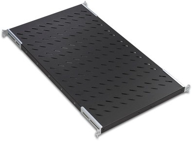 Lande LN-RAF-SBT-D100-LG-UNV 19" 720 mm mély 4 ponton rögzíthető szürke polc