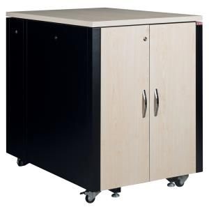 Lande LN-SP-17U7511-M-BL 19" 17U 750x1130 hangszigetelt irodai álló rack szekrény