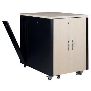 Lande LN-SP-17U7511-M-BL 19" 17U 750x1130 hangszigetelt irodai álló rack szekrény