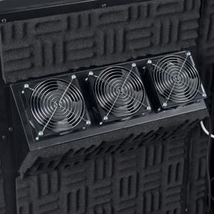 Lande LN-SP-17U7511-M-BL 19" 17U 750x1130 hangszigetelt irodai álló rack szekrény