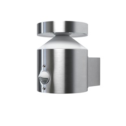 Ledvance Endura Style Cylinder Wall Sensor 3000K/IP44/6W/mozgásérzékelővel rozsdamentes acél kültéri fali LED lámpa