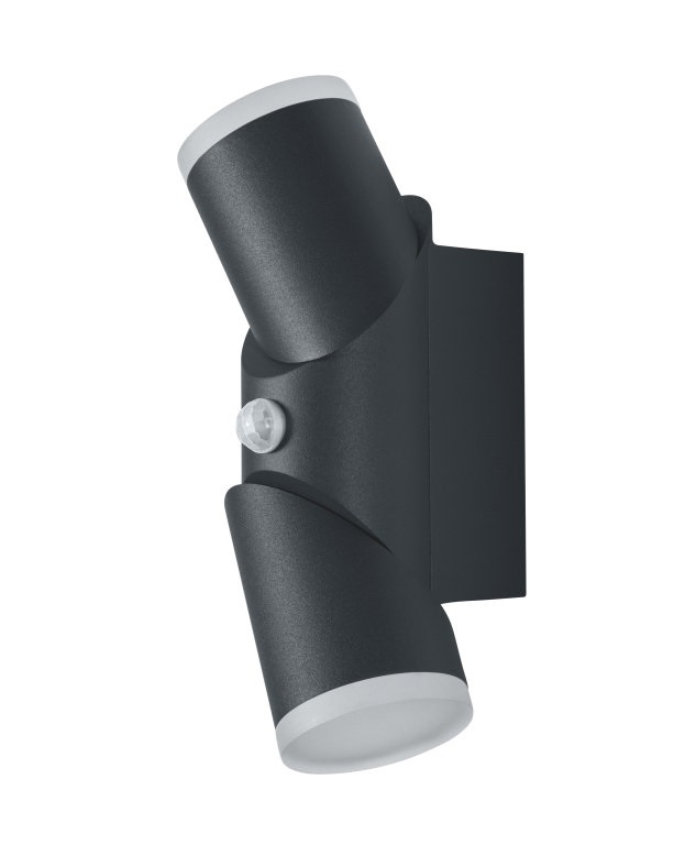 Ledvance Endura Style UpDown Flex 3000K/IP44/mozgásérzékelővel/12,5W sötétszürke forgatható kültéri fali LED lámpa