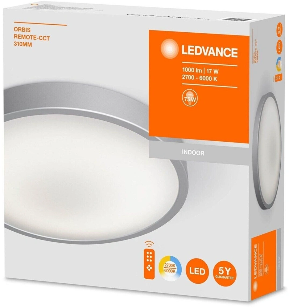 Ledvance Orbis 17W/2700-6000K/1000lm/IP20/310 mm/távirányítós mennyezeti LED lámpa