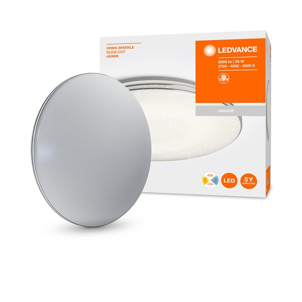 Ledvance Orbis Sparkle 24W/2000lm/2700-6500K/450 mm átmérőjű kapcsolóval szabályozható mennyezeti LED lámpa