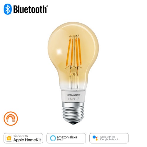Ledvance Smart+ BT FIL fényforrás, áll. fényerővel, 6W 2400K E27 okos,  vezérelhető intelligens fényforrás