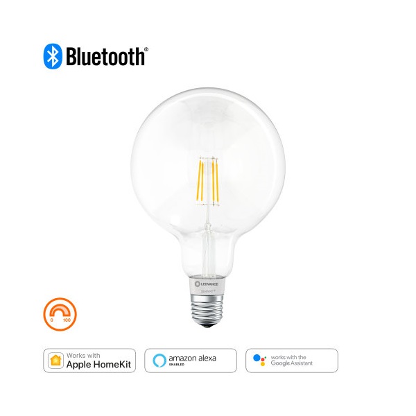 Ledvance Smart+ BT FIL gömb fényforrás, áll. fényerővel, 6W 2700K E27 okos,  vezérelhető intelligens fényforrás