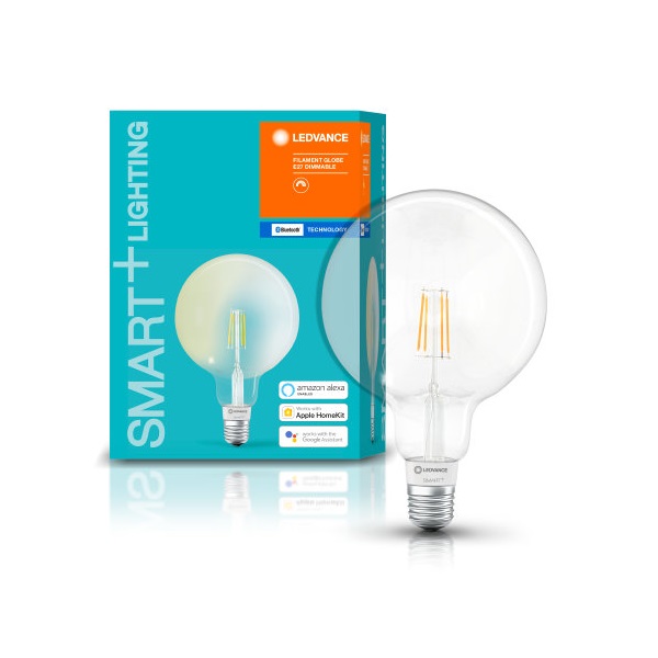 Ledvance Smart+ BT FIL gömb fényforrás, áll. fényerővel, 6W 2700K E27 okos,  vezérelhető intelligens fényforrás