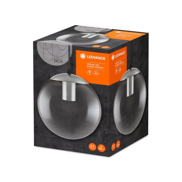 Ledvance Vintage 1906 Bubble 200 mm/max. 60W/1xE27 füstüveg függesztett lámpa