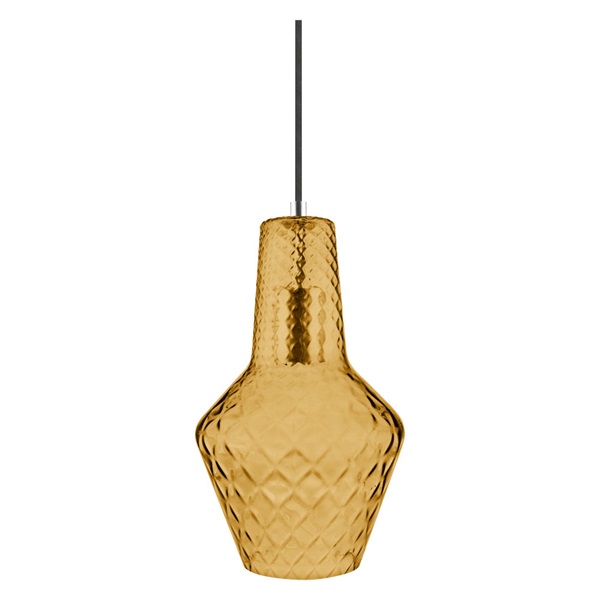 Ledvance Vintage 1906 Carved Bottle max. 60W/1xE27 narancssárga függesztett lámpa