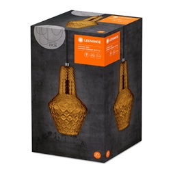 Ledvance Vintage 1906 Carved Bottle max. 60W/1xE27 narancssárga függesztett lámpa