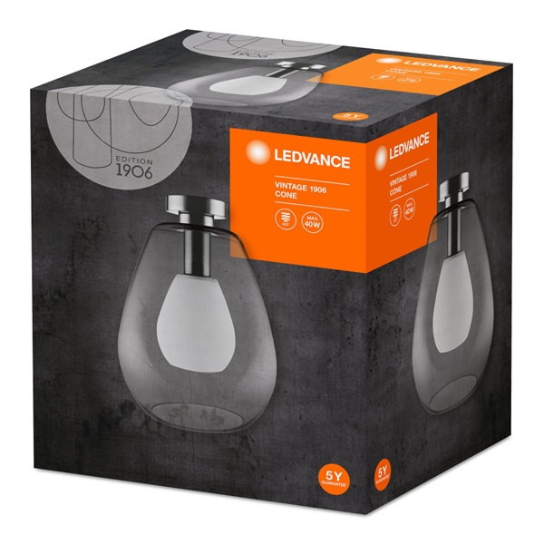Ledvance Vintage 1906 Cone max. 60W/1xE27/IP20 füstüveg mennyezeti lámpa