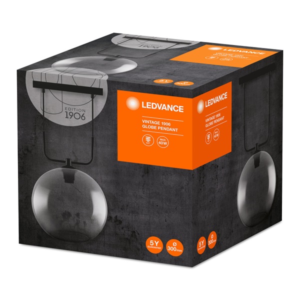 Ledvance Vintage 1906 Globe 300 mm/max. 60W/1xE27/131 cm magas függesztett lámpa