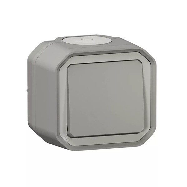 Legrand 069711L Plexo 55 falon kívüli váltókapcsoló 10A, összeszerelt, szürke