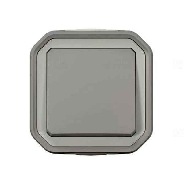 Legrand 069720L Plexo55 N101 nyomó betét komplett házban 1z szürke IP55 falonkívüli nyomógomb