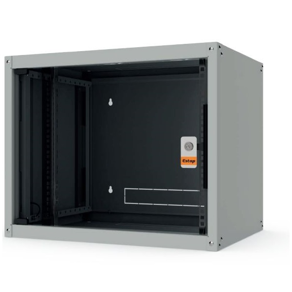 Legrand 19" 4U SZÉL:600 MÉLY:450 MAG:270 szürke egyrészes, üvegajtós komplett fali rack szekrény Evoline (Újracsomagolt)