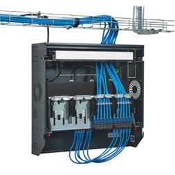 Legrand 646240 19" 3+1U MAG:569 SZÉL:538 MÉLY:158  fekete lapos monoblokk Linkeo fali rackszekrény