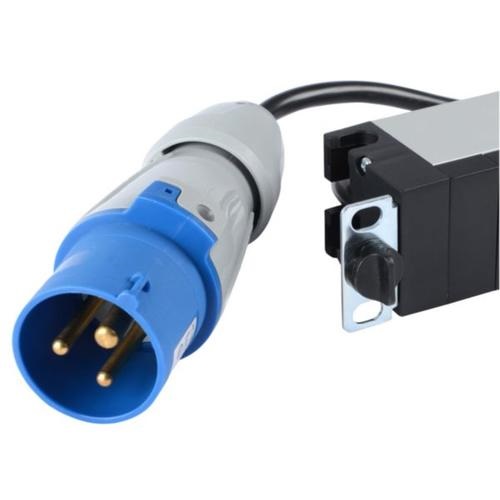 Legrand 646815 19"/1U PDU elosztósor 16A 12xC13 reteszelhető aljzat ipari-3P+N+F 3m csatlakozódugóval