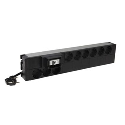 Legrand 646832 19"/2U PDU elosztósor 16A 9x 2P+F aljzat + kismegszakító 2P+F 3m csatlakozódugóval