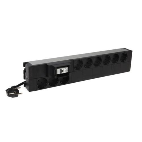 Legrand 646832 19"/2U PDU elosztósor 16A 9x 2P+F aljzat + kismegszakító 2P+F 3m csatlakozódugóval