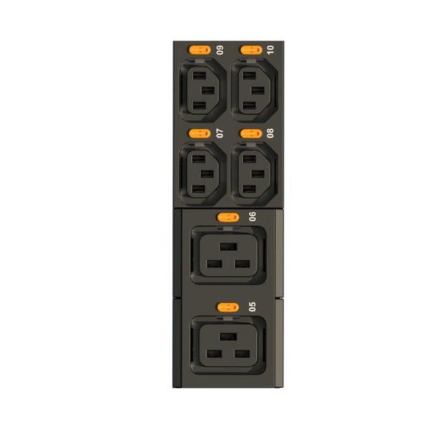 Legrand 646911 0U PDU elosztósor 3 fázisú 32A 24xC13 + 12xC19 reteszelhető aljzat ipari-3P+N+F 3m csatlakozódugóval