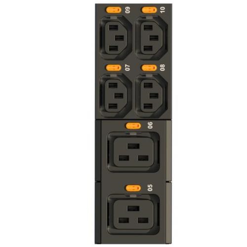Legrand 646911 0U PDU elosztósor 3 fázisú 32A 24xC13 + 12xC19 reteszelhető aljzat ipari-3P+N+F 3m csatlakozódugóval