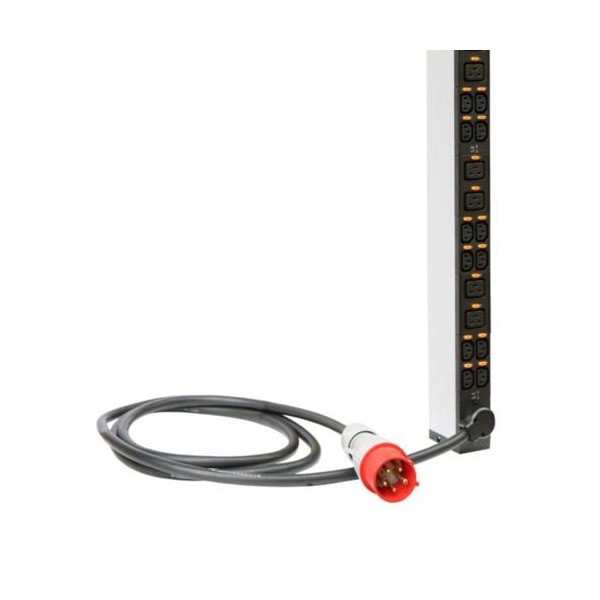 Legrand 646911 0U PDU elosztósor 3 fázisú 32A 24xC13 + 12xC19 reteszelhető aljzat ipari-3P+N+F 3m csatlakozódugóval
