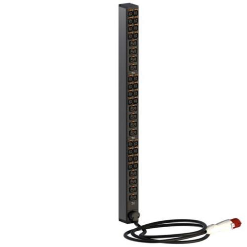 Legrand 646911 0U PDU elosztósor 3 fázisú 32A 24xC13 + 12xC19 reteszelhető aljzat ipari-3P+N+F 3m csatlakozódugóval