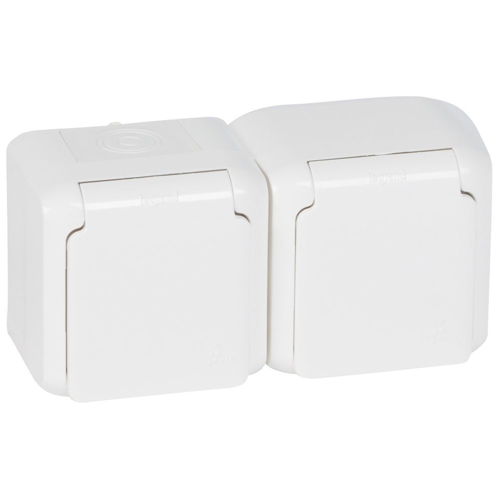 Legrand 782374 Forix IP44 fehér 2X2P+F dupla csatlakozóaljzat