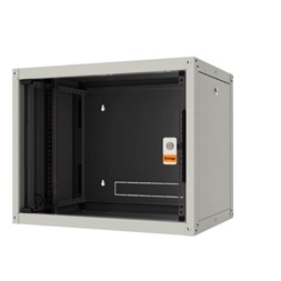 LEGRAND EVO7U6060P Evoline+ 19" 7U 600x600mm levehető oldallapos üvegajtós egyrészes fali rack szekrény