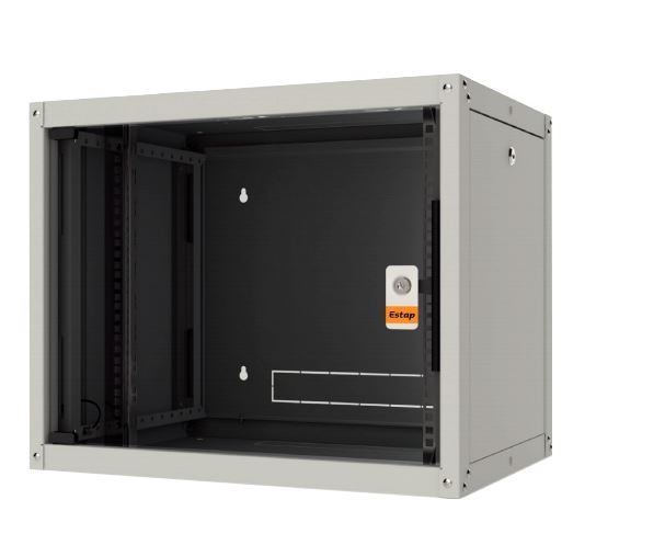 LEGRAND EVO7U6060P Evoline+ 19" 7U 600x600mm levehető oldallapos üvegajtós egyrészes fali rack szekrény