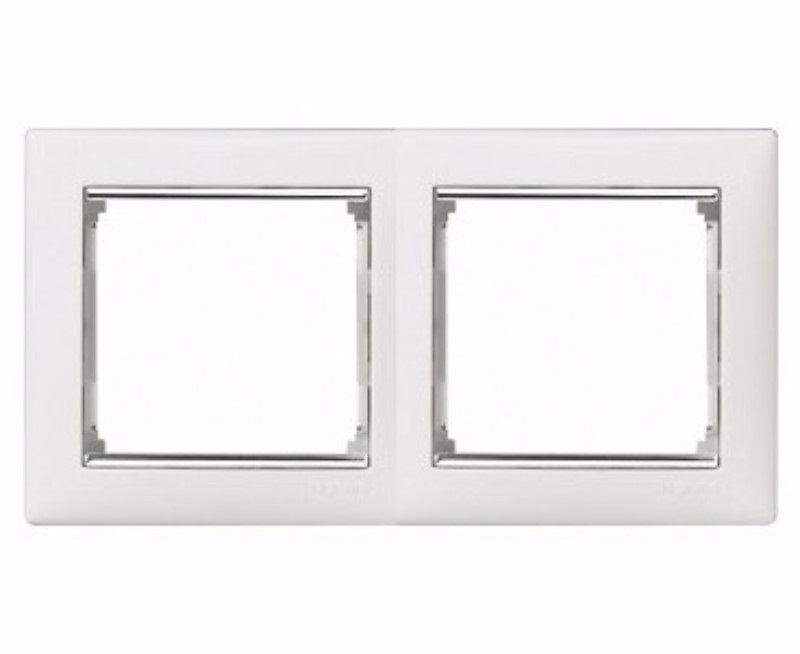 Legrand 770492 Valena Life 2-es fehér-króm keret