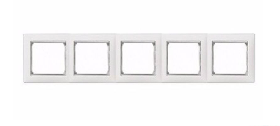 Legrand 770495 Valena Life 5-ös fehér-króm keret
