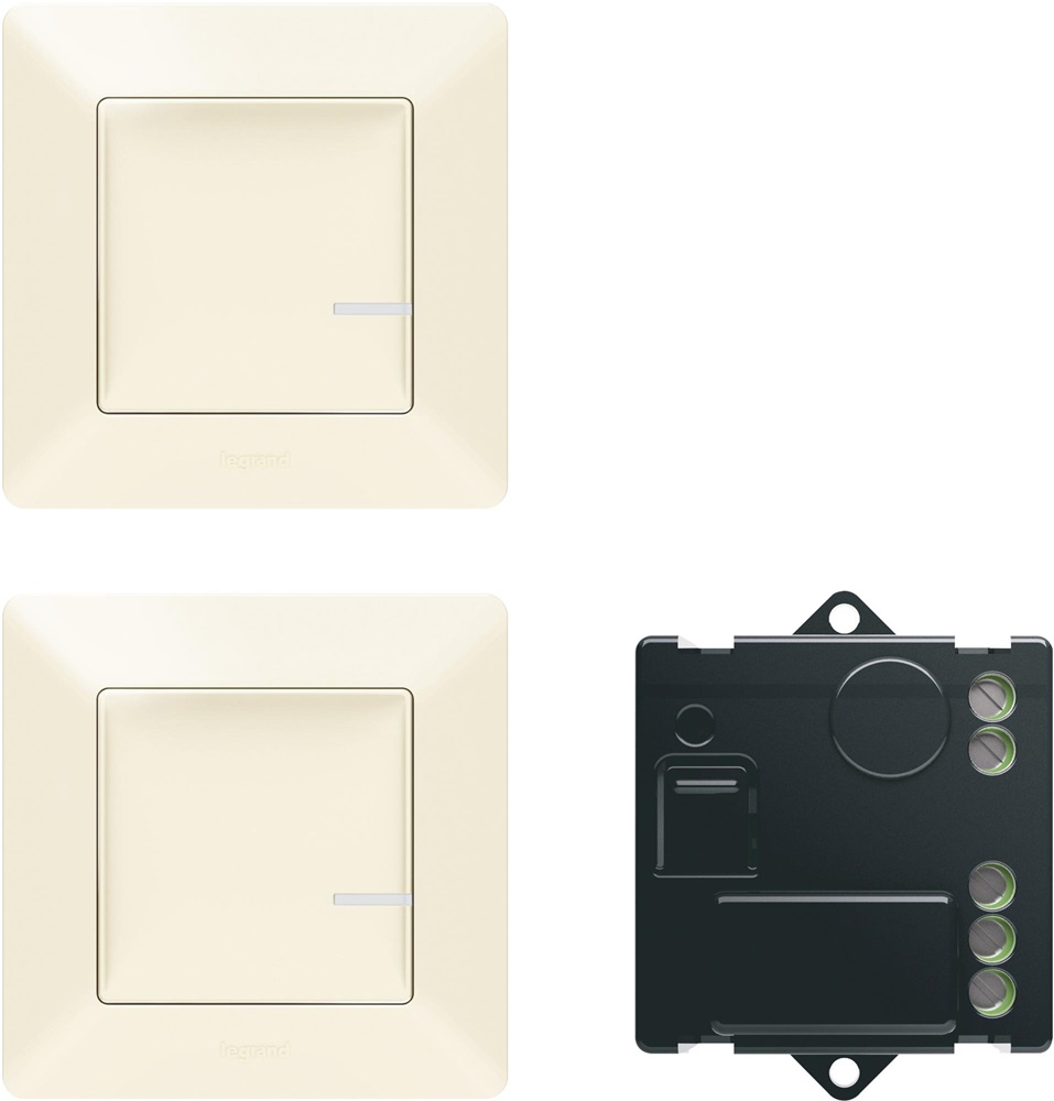 Legrand 752250 Valena Life Netatmo elefántcsont Párosított szett: 2 vezeték nélküli kapcsoló + mikromodul