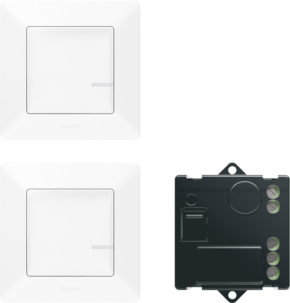 Legrand 752150 Valena Life Netatmo fehér Párosított szett: 2 vezeték nélküli kapcsoló + mikromodul