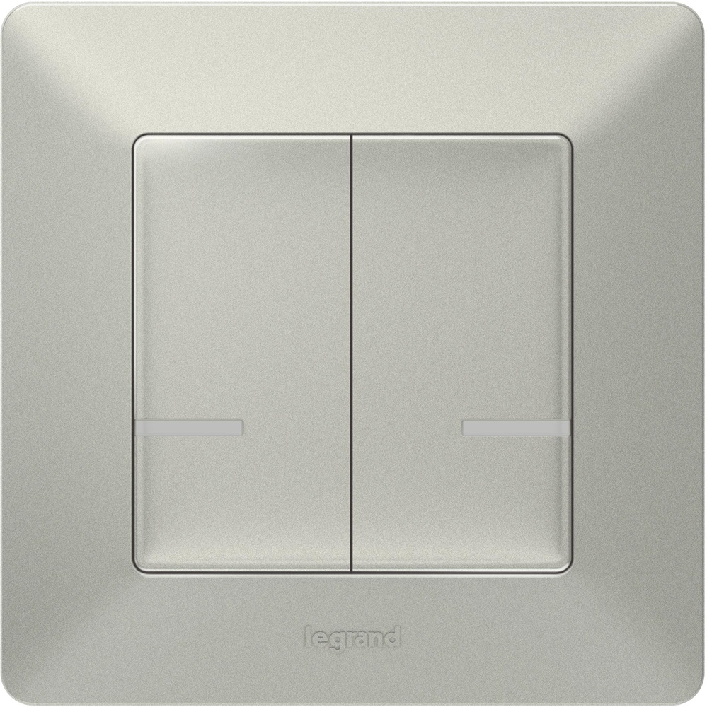 Legrand Valena Life Netatmo Vezeték nélküli kapcsoló - kettős egypólusú alumínium