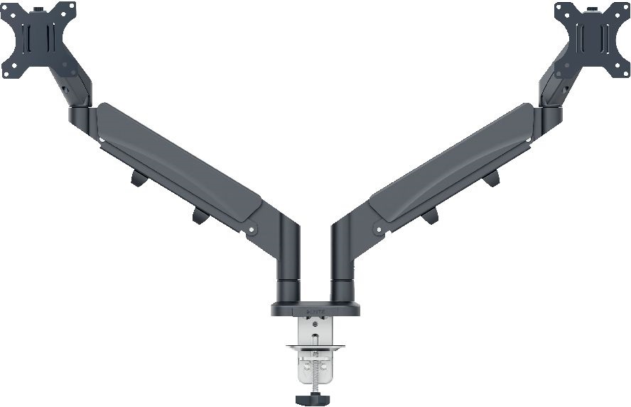 Leitz Ergo Dual  fekete helytakarékos monitorkar két monitorhoz