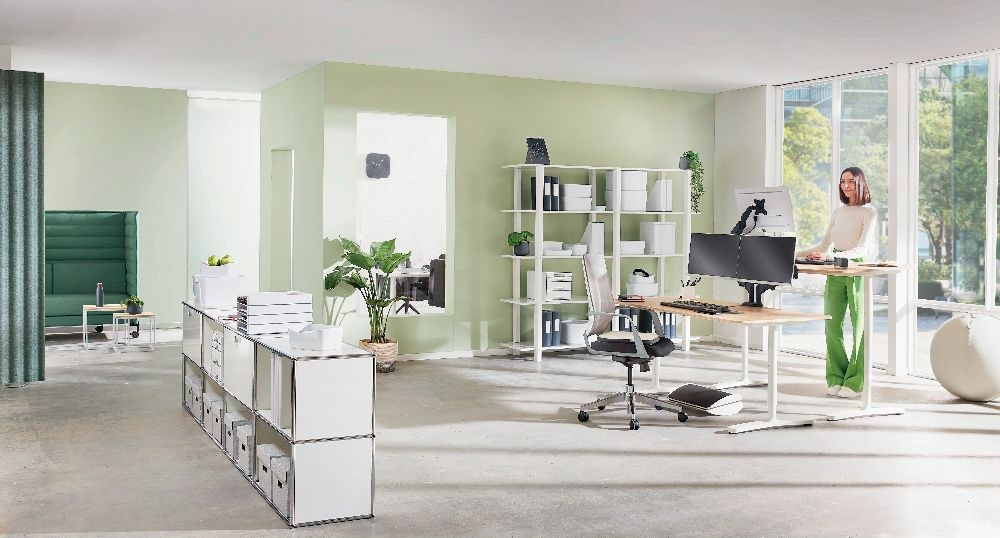 Leitz Ergo Dual  fekete helytakarékos monitorkar két monitorhoz